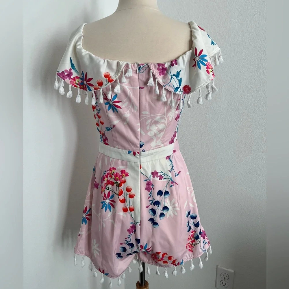 Pink Floral Romper - Picture 3 of 10